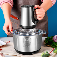 Mini multifunctional electric 4L kitchen tool manual vegetable cutter food garlic pepper meat grinder